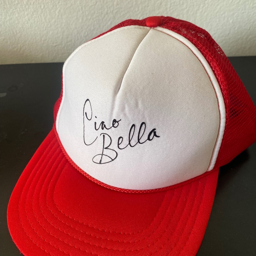 Red trucker hat